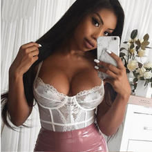 Load image into Gallery viewer, LOVE TO TEASE bodysuit - White