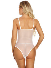 Load image into Gallery viewer, LOVE TO TEASE bodysuit - White