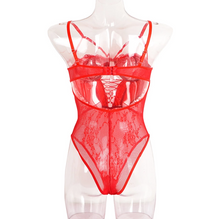 Load image into Gallery viewer, YUMMY cross lace bodysuit - Red