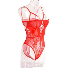 Load image into Gallery viewer, YUMMY cross lace bodysuit - Red