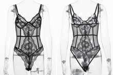 Load image into Gallery viewer, LOVE TO TEASE bodysuit - Black